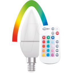 BLULAXA 49293 - Lámpara LED RGBW E14, 5,5 W, 470 lm, 2700 K, atenuable