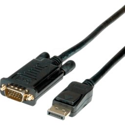 VALUE 11995804 - Cable, conector DP > conector VGA, 5 m, negro