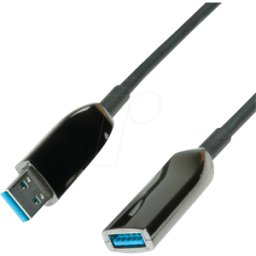ROLINE 12041077 - Cable USB 3,0 activo, Un macho > Una hembra, 20 m..
