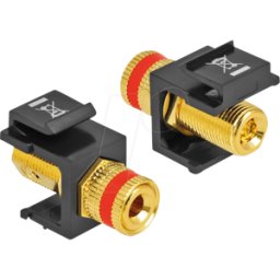 DELOCK 86863 - Módulo de integración Keystone poste > tuerca de rosca rojo / ne