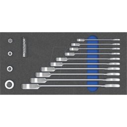 MATADOR MAT 8164 1183 - Juego de llaves de trinquete de anillo, 14 piezas