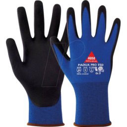 HASE LEDERFABRIK HASE 508690 10 E - Guantes de montaje, Padua Pro ESD, talla 10