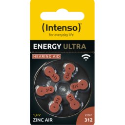 INTENSO 7504436M - Batería para audífonos, zinc-aire, 7,9x3,6 mm, Aid