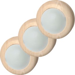 MÜLLER LICHT MLI 27700091 - Luz led móvil Alio Push, 4000 K, 3x, madera, mando a dist