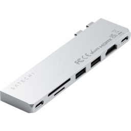 ST-HUCPHSS - SATECHI USB-C Pro Hub adaptador SLIM plateado