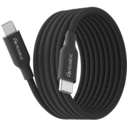 FONTASTIC 265839 - Datos USB y cable de carga, USB-C / USB-C, negro, cuerda automát