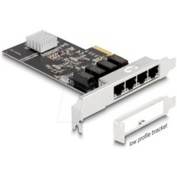 DELOCK 88618 - Tarjeta PCI Express x4 a 4 x RJ45 Gigabit LAN