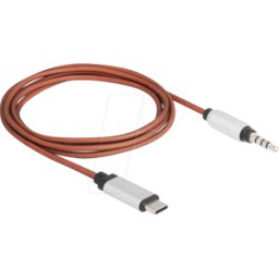 DELOCK 81288 - Cable AUX USB Type-C™ macho a macho estéreo de 3,5 mm y 4 clavij