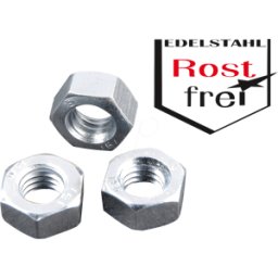 REISSER SCHRAUBENTECHNIK SK-E M6-100 - Tuercas hexagonales, acero inoxidable A2, M6, 100 piezas