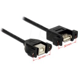 DELOCK 85108 - Cable USB 2,0, conector B a Un enchufe, 1 m..