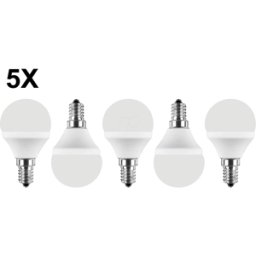 BLULAXA 49228 - 5x lámpara LED SMD G45 E14 5W 470 lm WW acción