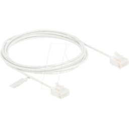 DELOCK 80775 - Cable de red RJ45 Cat.6 UTP Ultra Slim 2 m blanco con enchufes c