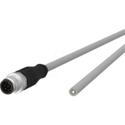 METZ CONNECT MC 142MNA10100 - Cable de sensor, M12, 8 polos, St > extremo abierto, 10 m