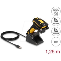 DELOCK 90586 - Escáner de código de barras, 2D, Bluetooth / Radio