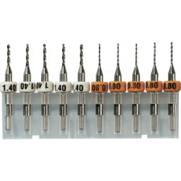 BUNGARD BOHRER 0,9 - Juego de 10 brocas de carburo 0,9mm