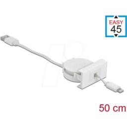 DELOCK 81331 - FÁCIL 45 MÓDULO USB 2,0 desenrollar cable USB Tipo