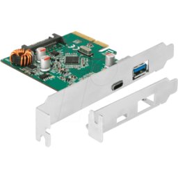 DELOCK 90299 - Tarjeta PCI Express > Conector USB 3,1 Tipo C, Conector Tipo A,