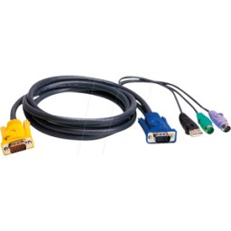ATEN 2L-5302UP - Cable KVM, VGA, PS/2, USB, 1,8 m
