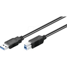 GOOBAY USB3 AB 025 SW - Cable USB 3.0, conector macho a macho B, 0,25 m