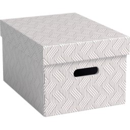 VON LEITZ VONL 61410001 - Cajas de Archivo, Reciclado, Gr. M, 3 piezas, blanco/gris