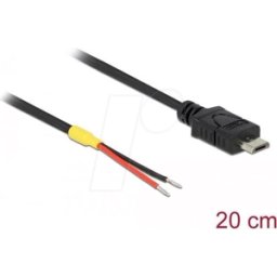 DELOCK 85541 - Cable macho USB 2.0 Micro-B > 2 hilos abiertos de alimentación d