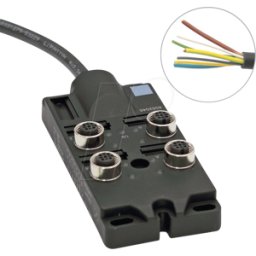 LED2WORK L2W 200300-01 - Caja de sensores/actuadores, cuádruple, con conexi&oacute