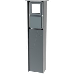 JEHOKA 40299025 - Columna de acero inoxidable B 4.2, 1 luminaria, 1 toma de corrie