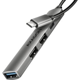 AXAGON AXG HUE-STC - USB 3,0, hub de 4 puertos, 3x A, 1x C, cable USB-C, 12 cm