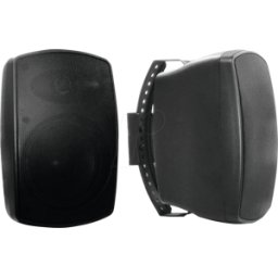 OMNITRONIC OMNI 11036918 - Par de altavoces de 2 vías con soporte, 8 ohmios, 35 W.