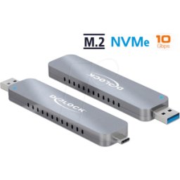 DELOCK 42616 - Caja metálica externa M.2 Key M SSD, USB 3,1 A y C..