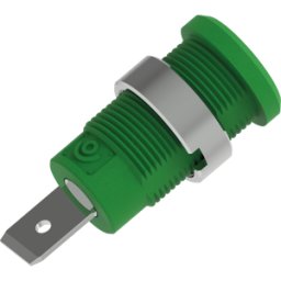 ELECTRO PJP PJP 3266-C-GN - Toma de plátano de seguridad, 4 mm, enchufe plano, verde