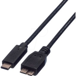 ROLINE 11029005 - Cable USB 3,0, macho C a macho Micro B, 0,5 m..