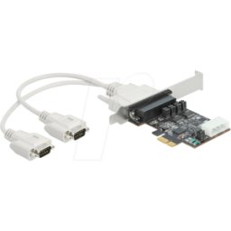 DELOCK 89909 - Convertidor PCIe x1 > DB44 + cable para 2x RS-232, 5V/12V..