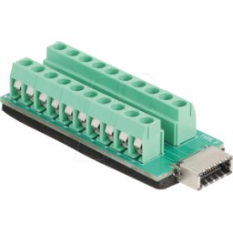 DELOCK 67189 - Llave A USB tipo E hembra a Adaptador de bloque de terminales de