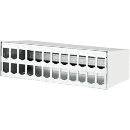 METZ CONNECT BTR 130861-2402E - Módulo carcasa AP 2x12 puerto blanco puro
