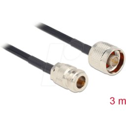 DELOCK 88682 - Cable de antena RF, conector N > conector N, 3 m