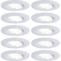 PAULMANN PLM 99922 - Luminaria empotrada led Calla 10 x 6 W, 4000 K, blanco mate