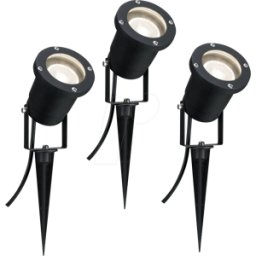 PAULMANN PLM 98897 - Foco de jardín LED, IP65, 3000 K, 3x3.5 W, negro