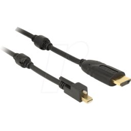 DELOCK 83731 - Mini DisplayPort 1,2 macho a HDMI A macho, 3 m, negro
