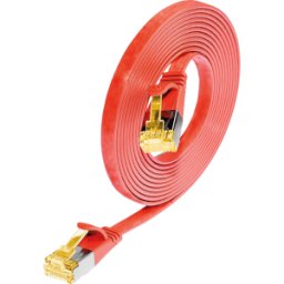 SLIM S6A 5 RT - Cat.6a Cable de conexión DELGADO, U/FTP, 5,0 m, rojo