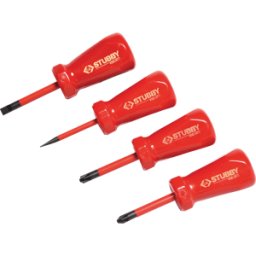 C.K CK T48349 - Juego de destornilladores VDE/1000V, corto, 4 piezas