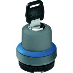 RAFI 40.60.55 - FS+ 22 - Interruptor de llave - redondo, metal, 1x90°, forma L,