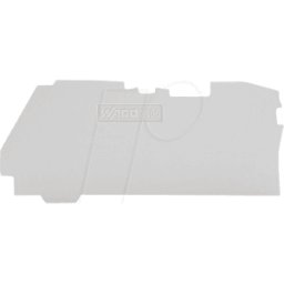 WAGO 2106-1291 - Placa final e intermedia, 1 mm de grosor, gris
