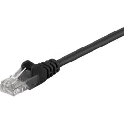 GOOBAY PATCH-C5U 15 SW - Cable de red U/UTP CAT 5e de 15,0 m, negro