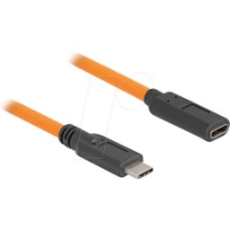 DELOCK 87960 - Cable USB 3.0, C macho a C hembra, disparo con conexión, 1 m