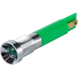APEM APM Q8R1C G12E - Lámpara de señalización LED, verde, 12 V, 8