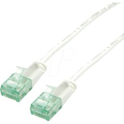 ROLINE RECYCLED MATERIAL ROLINE 21453461 - Cable de interconexiones Cat.6a (clase EA) UTP, Slim, blanco, 0,