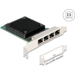 DELOCK 88601 - PCI Express Netzwerkkarte 2,5 Gigabit LAN 4 x RJ45