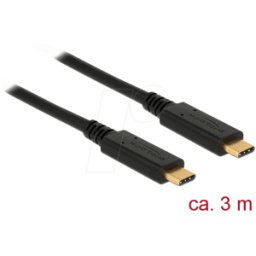 DELOCK 83325 - Delock cable USB 2.0 C male > C male 5A 3 m