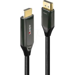 LINDY 40932 - DP 1.4 a conector HDMI a, 3,0 m, activo, HDR, 8K/60Hz,
